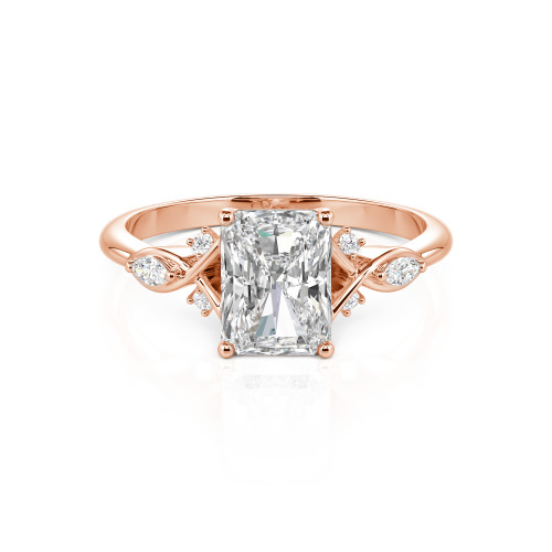 Jeulia Custom Infinity Twist Radiant Cut Engagement Ring