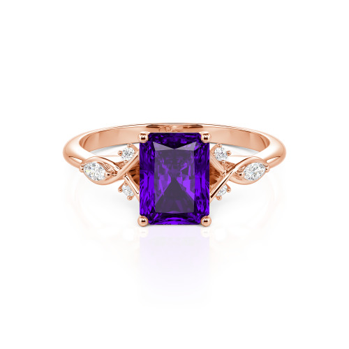 Jeulia Custom Infinity Twist Radiant Cut Engagement Ring