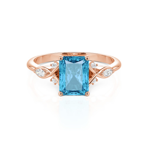 Jeulia Custom Infinity Twist Radiant Cut Engagement Ring