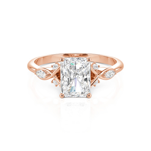 Jeulia Custom Infinity Twist Radiant Cut Engagement Ring