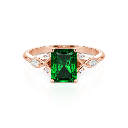 Jeulia Custom Infinity Twist Radiant Cut Engagement Ring