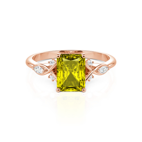 Jeulia Custom Infinity Twist Radiant Cut Engagement Ring