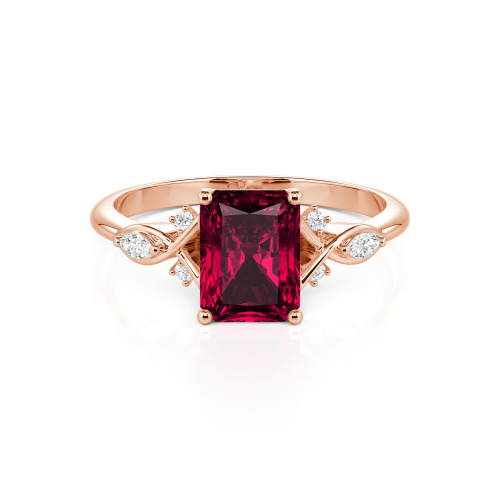 Jeulia Custom Infinity Twist Radiant Cut Engagement Ring