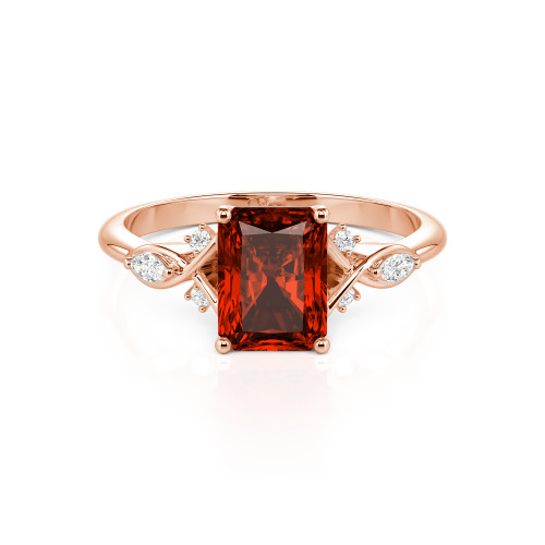 Jeulia Custom Infinity Twist Radiant Cut Engagement Ring