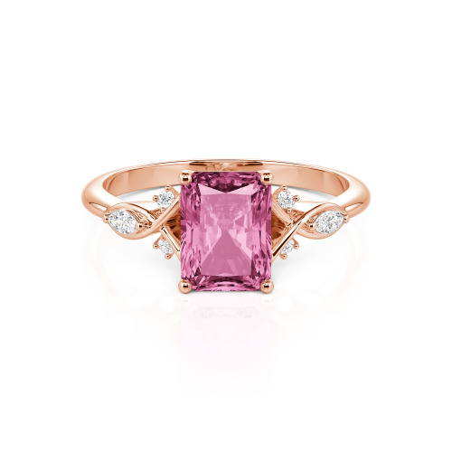 Jeulia Custom Infinity Twist Radiant Cut Engagement Ring