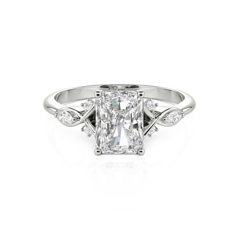 Jeulia Custom Infinity Twist Radiant Cut Engagement Ring