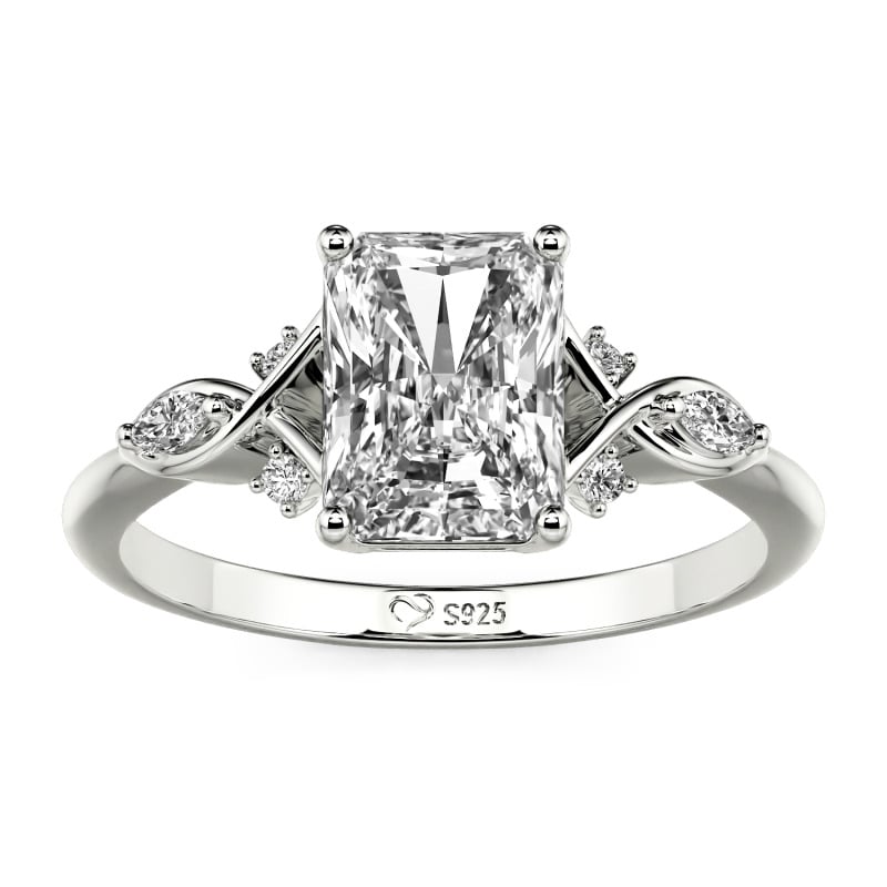 Jeulia Custom Infinity Twist Radiant Cut Engagement Ring
