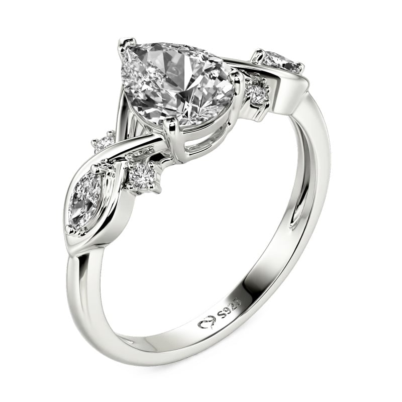 Jeulia Infinity Custom Pear Cut Engagement Ring