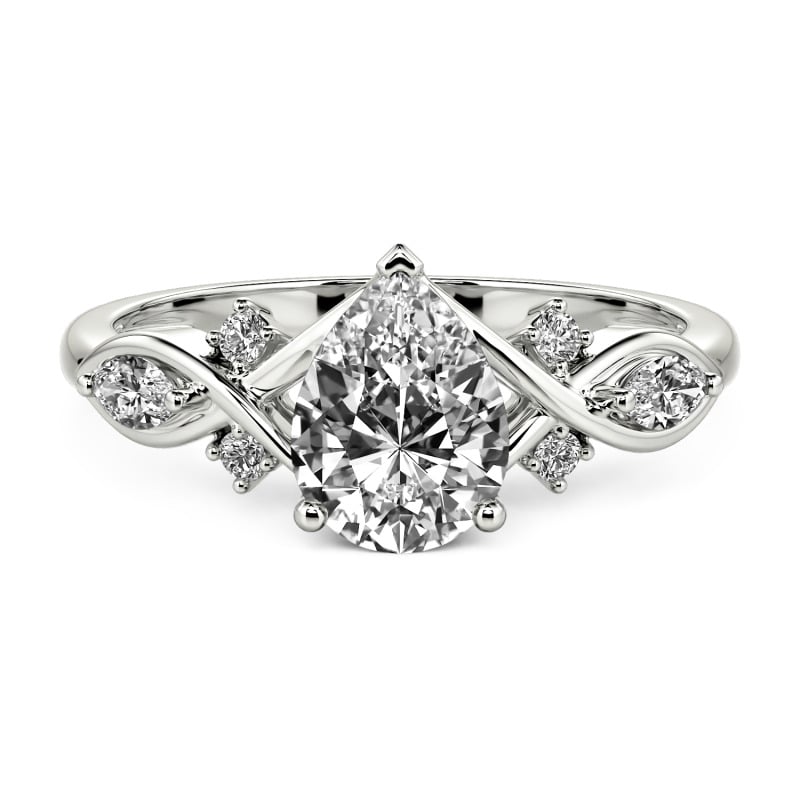 Jeulia Infinity Custom Pear Cut Engagement Ring