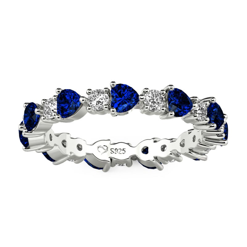 Jeulia Custom Simple Heart Round Cut Eternity Ring