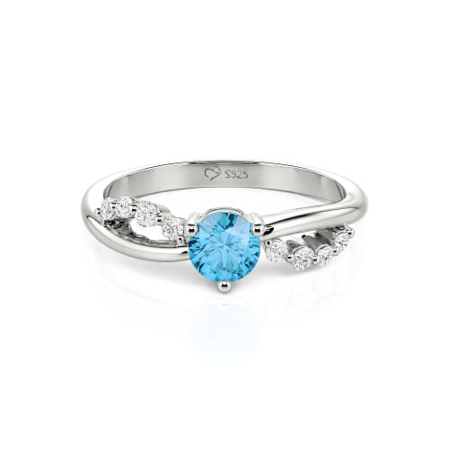 Jeulia Custom Twist Round Cut Engagement Ring