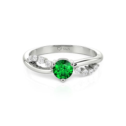 Jeulia Custom Twist Round Cut Engagement Ring