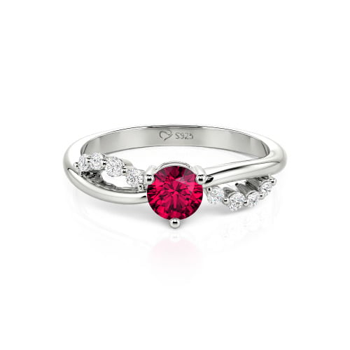 Jeulia Custom Twist Round Cut Engagement Ring