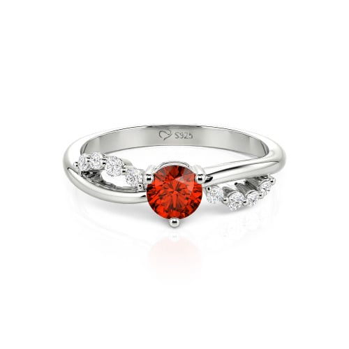 Jeulia Custom Twist Round Cut Engagement Ring