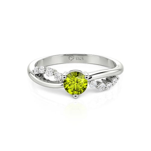 Jeulia Custom Twist Round Cut Engagement Ring