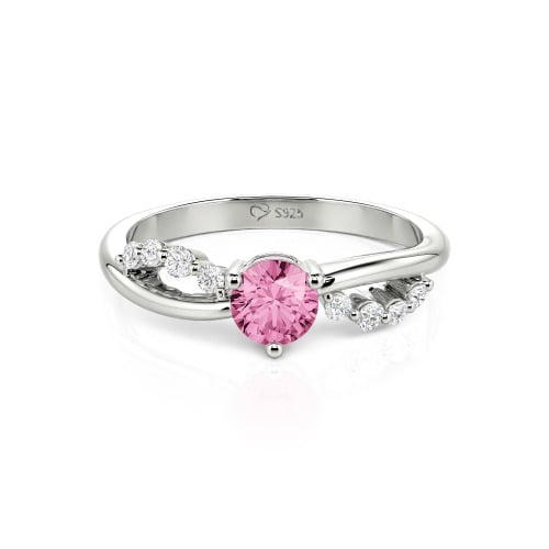 Jeulia Custom Twist Round Cut Engagement Ring