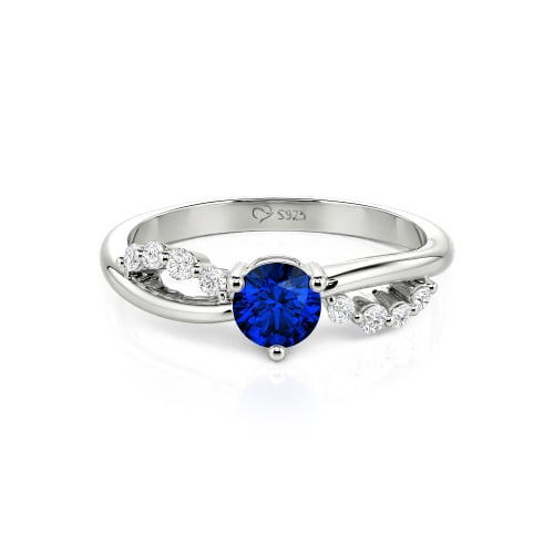 Jeulia Custom Twist Round Cut Engagement Ring