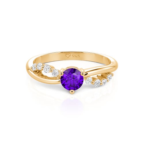 Jeulia Custom Twist Round Cut Engagement Ring