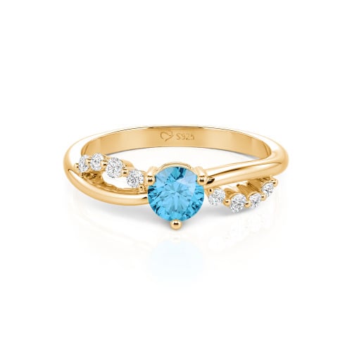 Jeulia Custom Twist Round Cut Engagement Ring