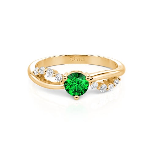Jeulia Custom Twist Round Cut Engagement Ring