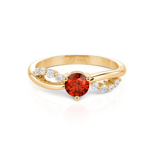 Jeulia Custom Twist Round Cut Engagement Ring