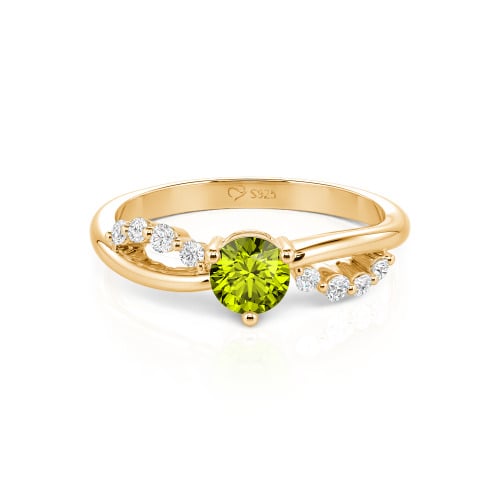 Jeulia Custom Twist Round Cut Engagement Ring
