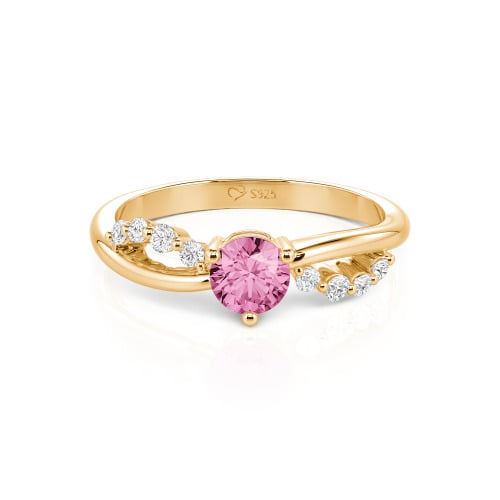 Jeulia Custom Twist Round Cut Engagement Ring
