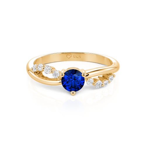 Jeulia Custom Twist Round Cut Engagement Ring