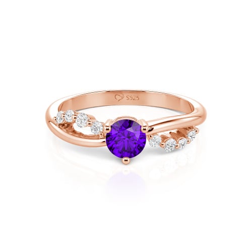 Jeulia Custom Twist Round Cut Engagement Ring