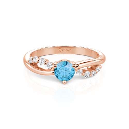 Jeulia Custom Twist Round Cut Engagement Ring