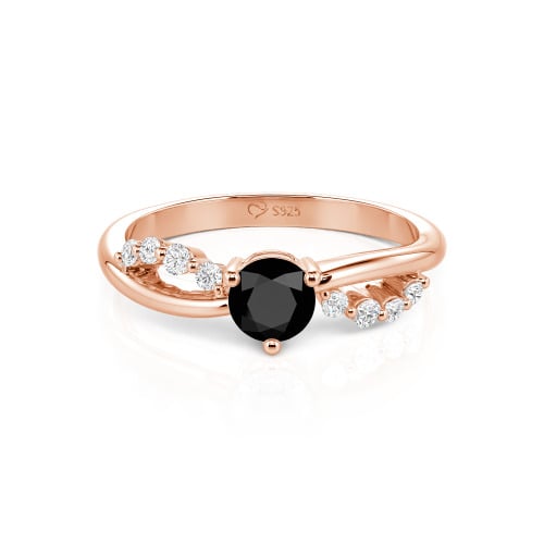 Jeulia Custom Twist Round Cut Engagement Ring