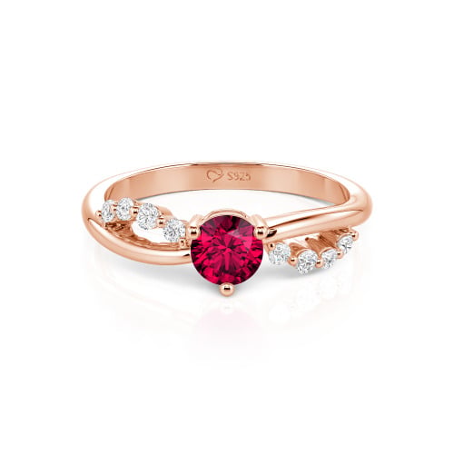 Jeulia Custom Twist Round Cut Engagement Ring