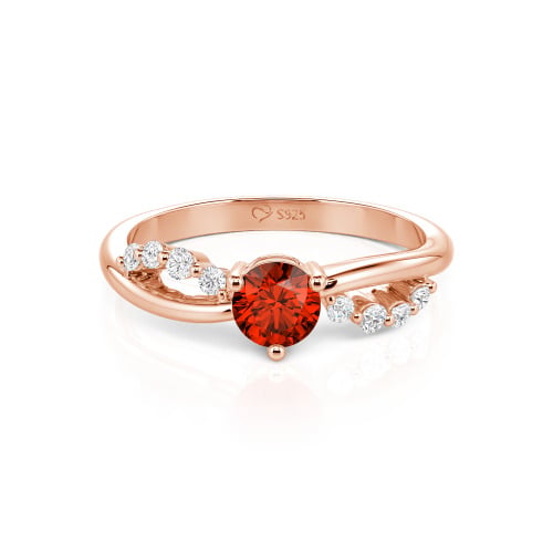 Jeulia Custom Twist Round Cut Engagement Ring