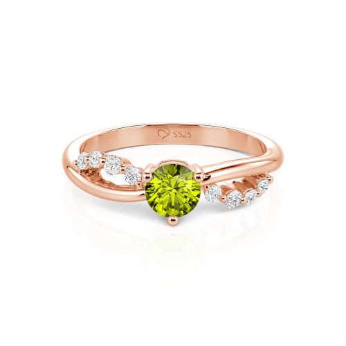 Jeulia Custom Twist Round Cut Engagement Ring