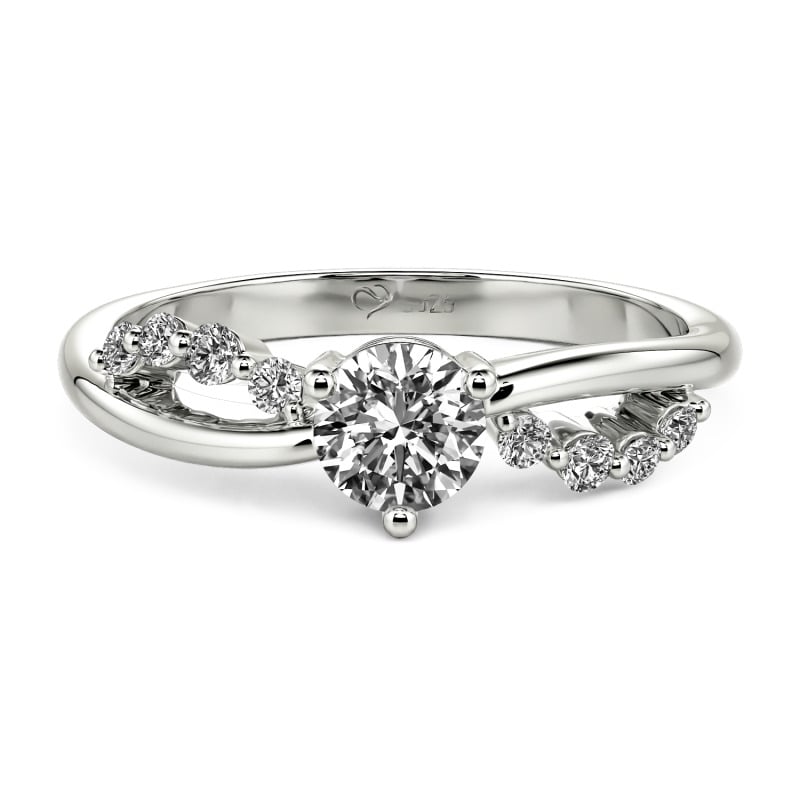Jeulia Custom Twist Round Cut Engagement Ring