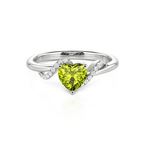 Jeulia Custom Bypass Twisted Heart Engagement Ring