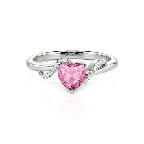 Jeulia Custom Bypass Twisted Heart Engagement Ring