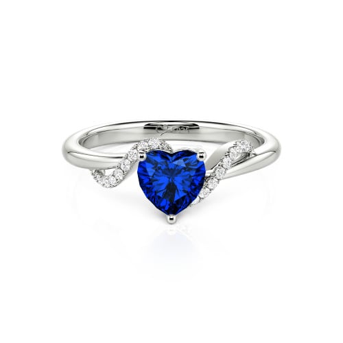 Jeulia Custom Bypass Twisted Heart Engagement Ring