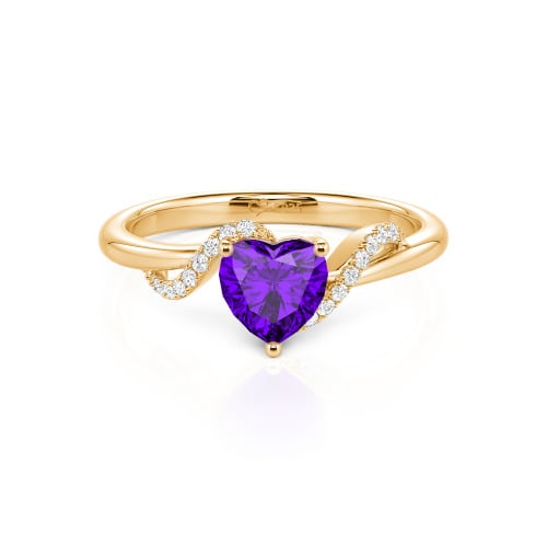 Jeulia Custom Bypass Twisted Heart Engagement Ring