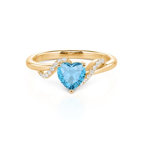 Jeulia Custom Bypass Twisted Heart Engagement Ring