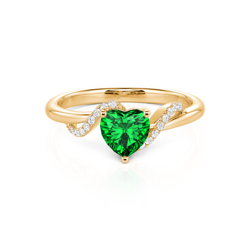 Jeulia Custom Bypass Twisted Heart Engagement Ring