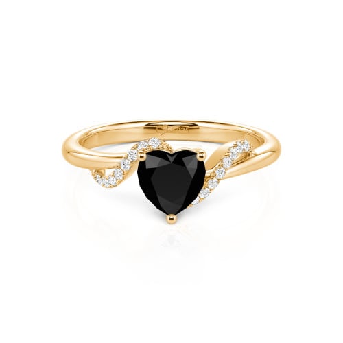 Jeulia Custom Bypass Twisted Heart Engagement Ring