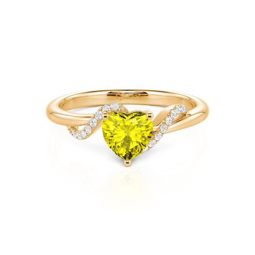 Jeulia Custom Bypass Twisted Heart Engagement Ring