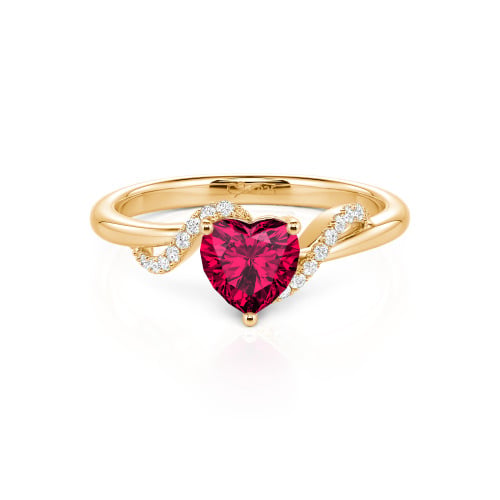 Jeulia Custom Bypass Twisted Heart Engagement Ring