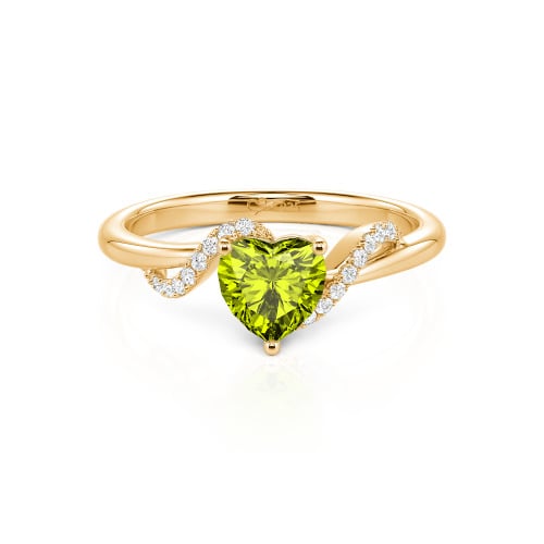 Jeulia Custom Bypass Twisted Heart Engagement Ring