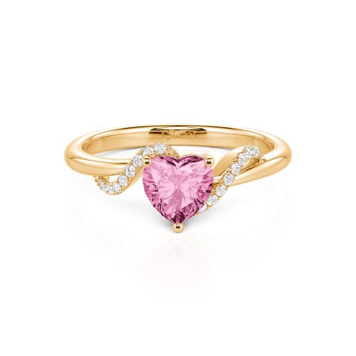Jeulia Custom Bypass Twisted Heart Engagement Ring