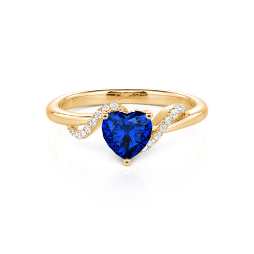 Jeulia Custom Bypass Twisted Heart Engagement Ring