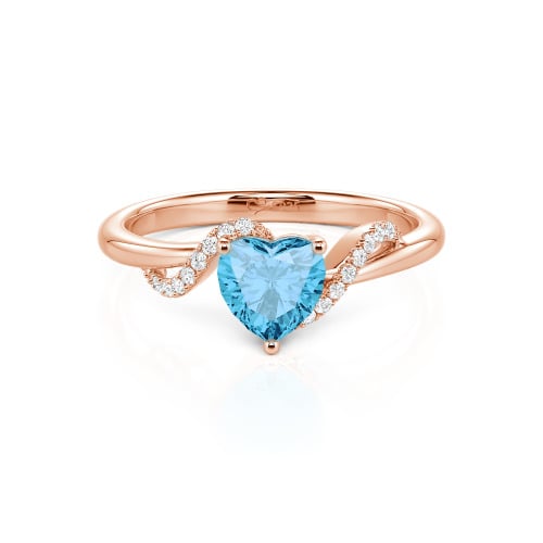 Jeulia Custom Bypass Twisted Heart Engagement Ring