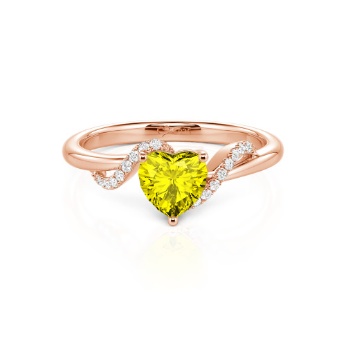 Jeulia Custom Bypass Twisted Heart Engagement Ring