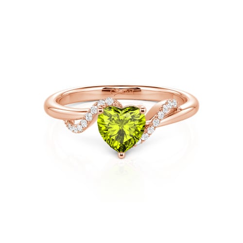 Jeulia Custom Bypass Twisted Heart Engagement Ring